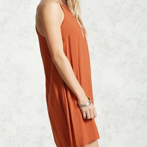 Rust Trapeze Cami Dress - Picture 3 of 6